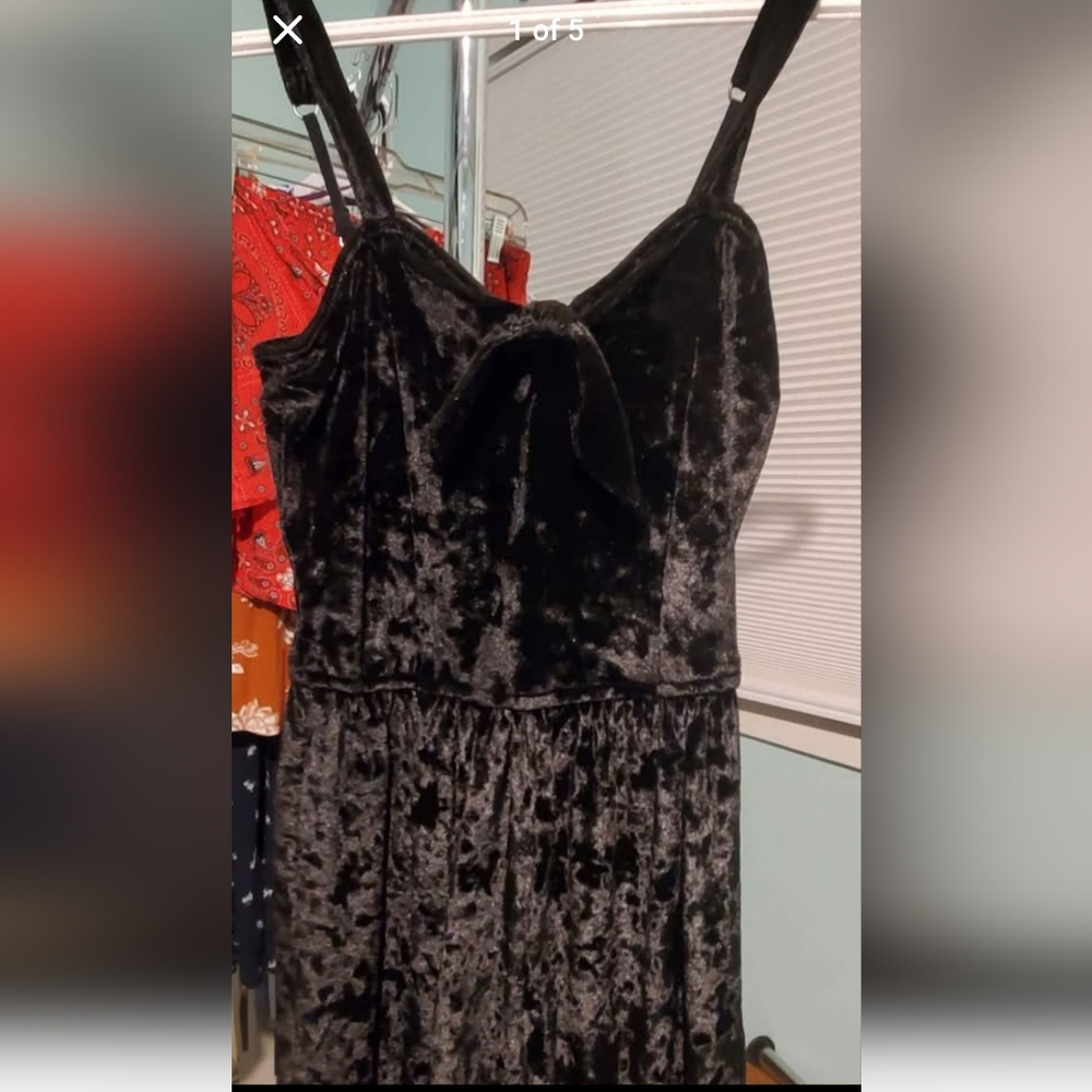 Hollister Black Velvet Romper